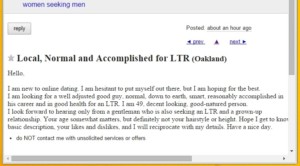 craigslist personals ad