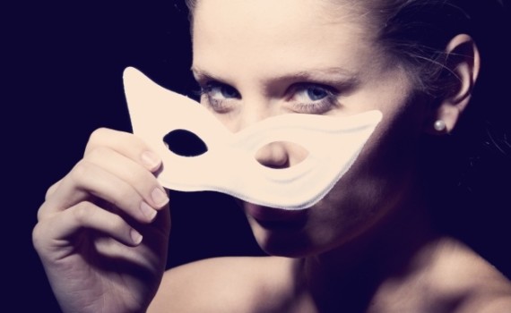 girl under mask