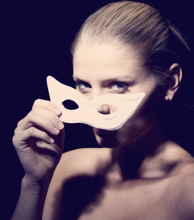 girl under mask